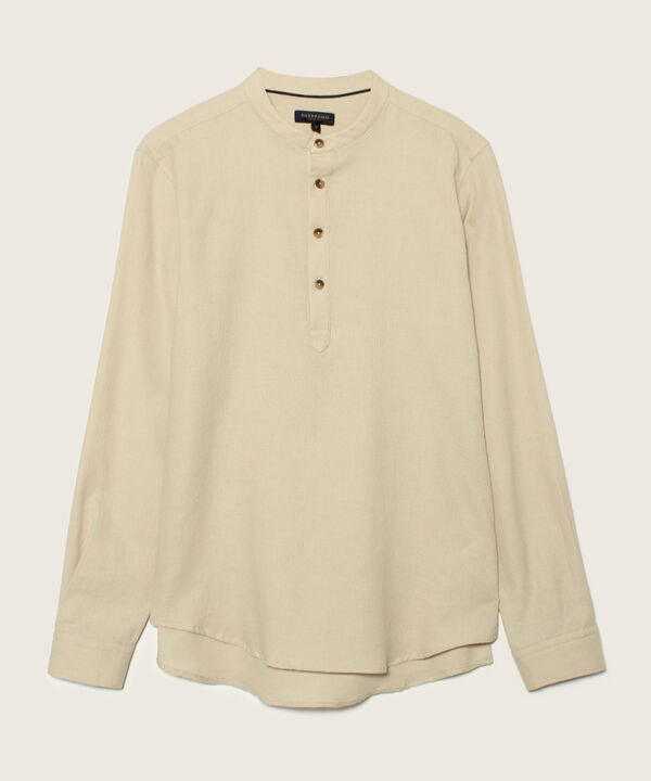 Camisa Unicolor Manga Larga, Slim Fit.