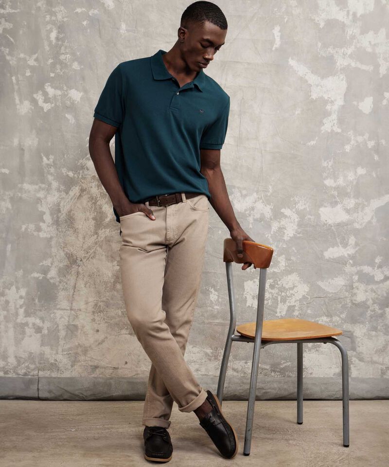 Polo Tejido Unicolor Cuello Y Pu&ntilde;os Tejidos,Sin Bolsillo Con Hiladillo.