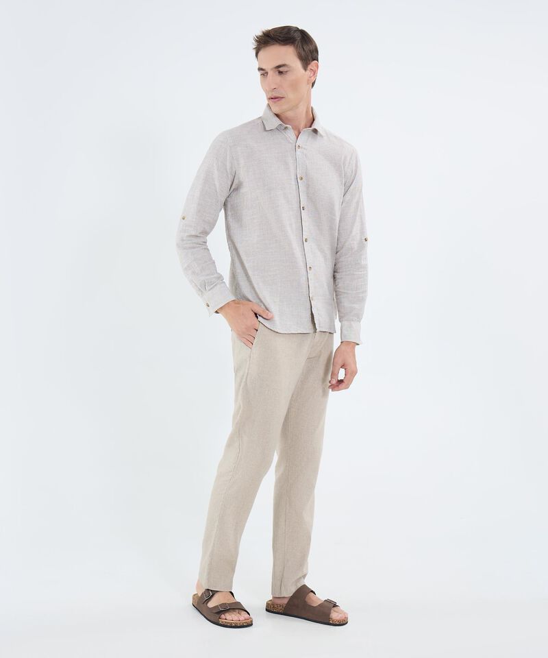 Pantalón Tipo Chino En Lino
