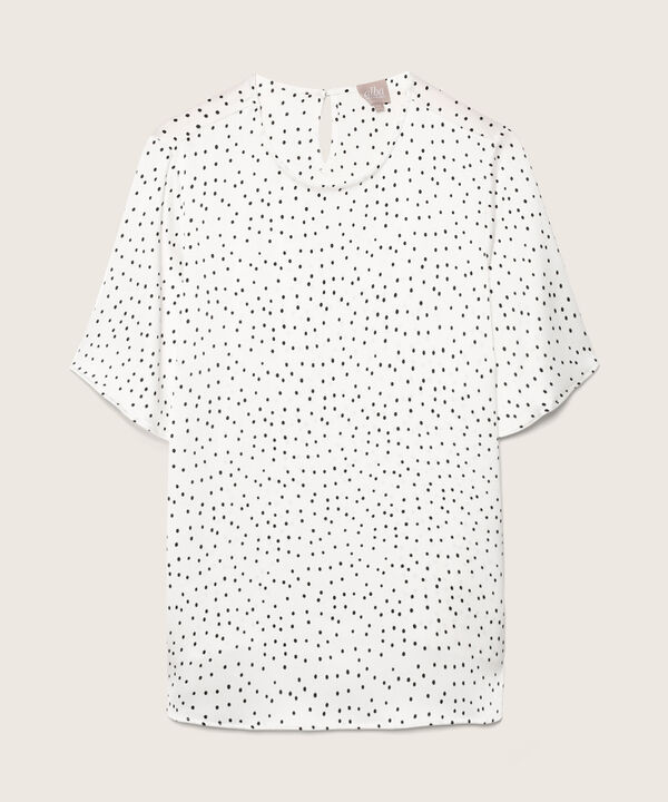 Blusa Manga Corta Al Codo Estampada