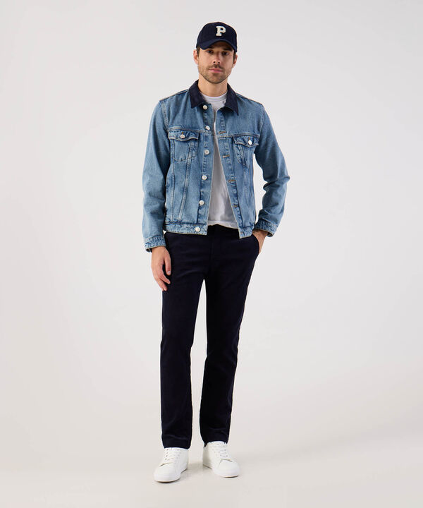 Chaqueta Denim Con Cuello En Contraste image number null