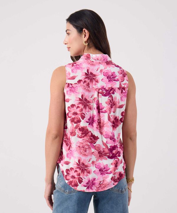 Blusa Estampada Manga Sisa 