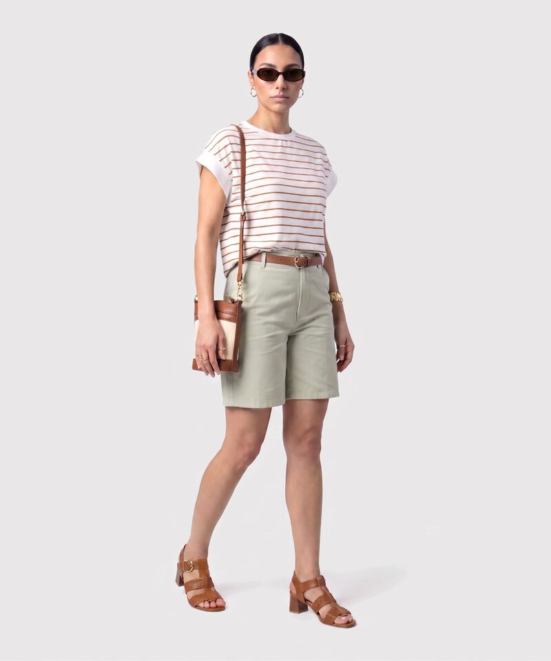 Bermuda Larga Unicolor Para Mujer