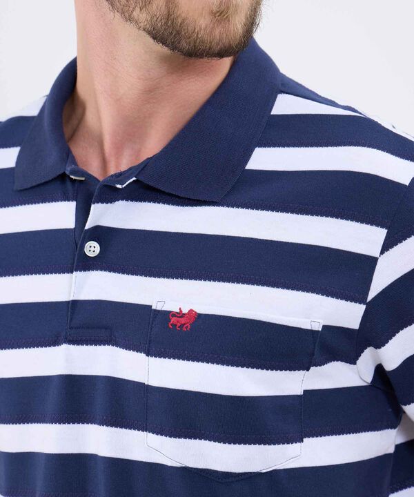 Polo Cuello Tejido Con Bolsillo Preteñida image number null