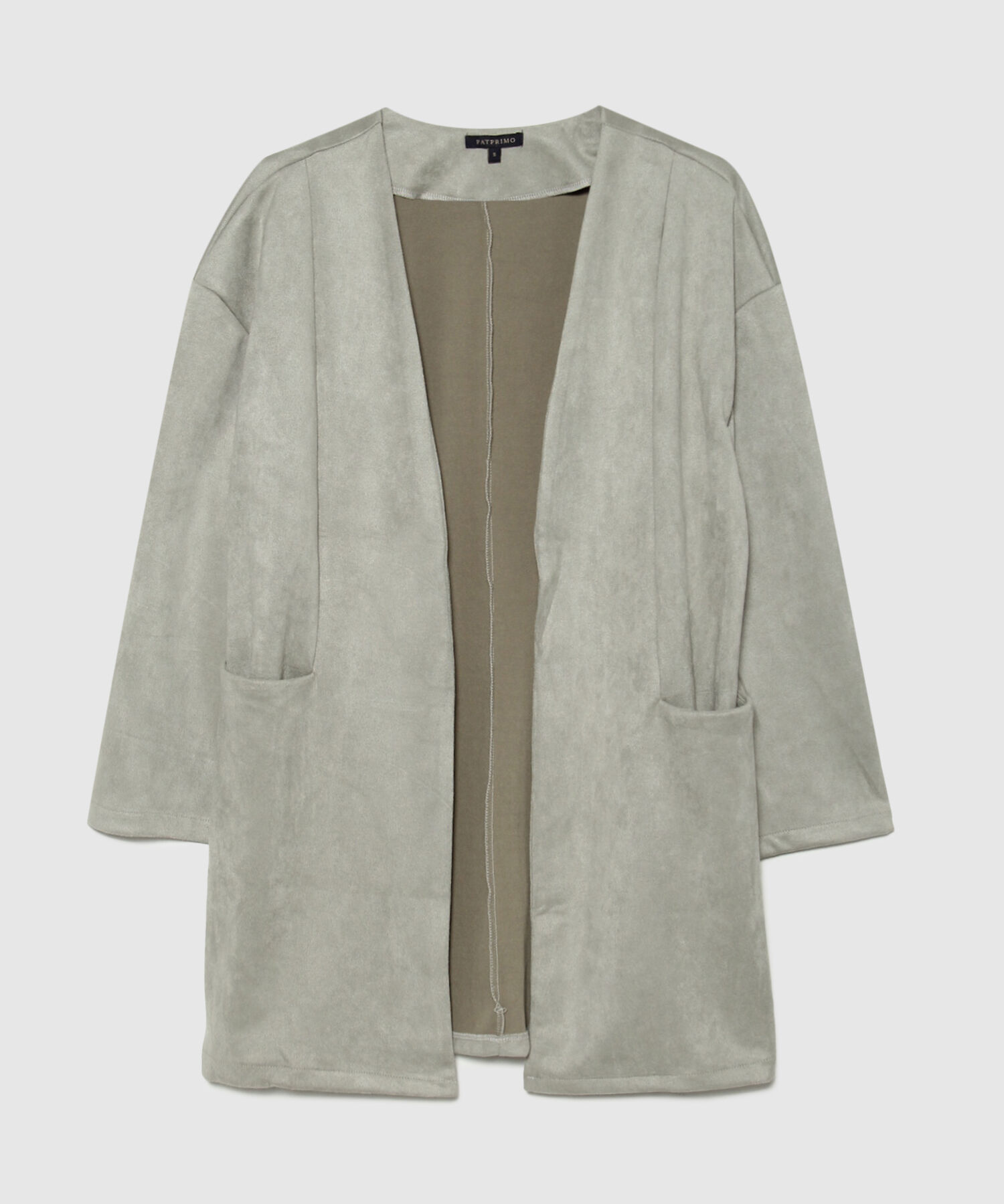 Chaqueta Larga en Suede 