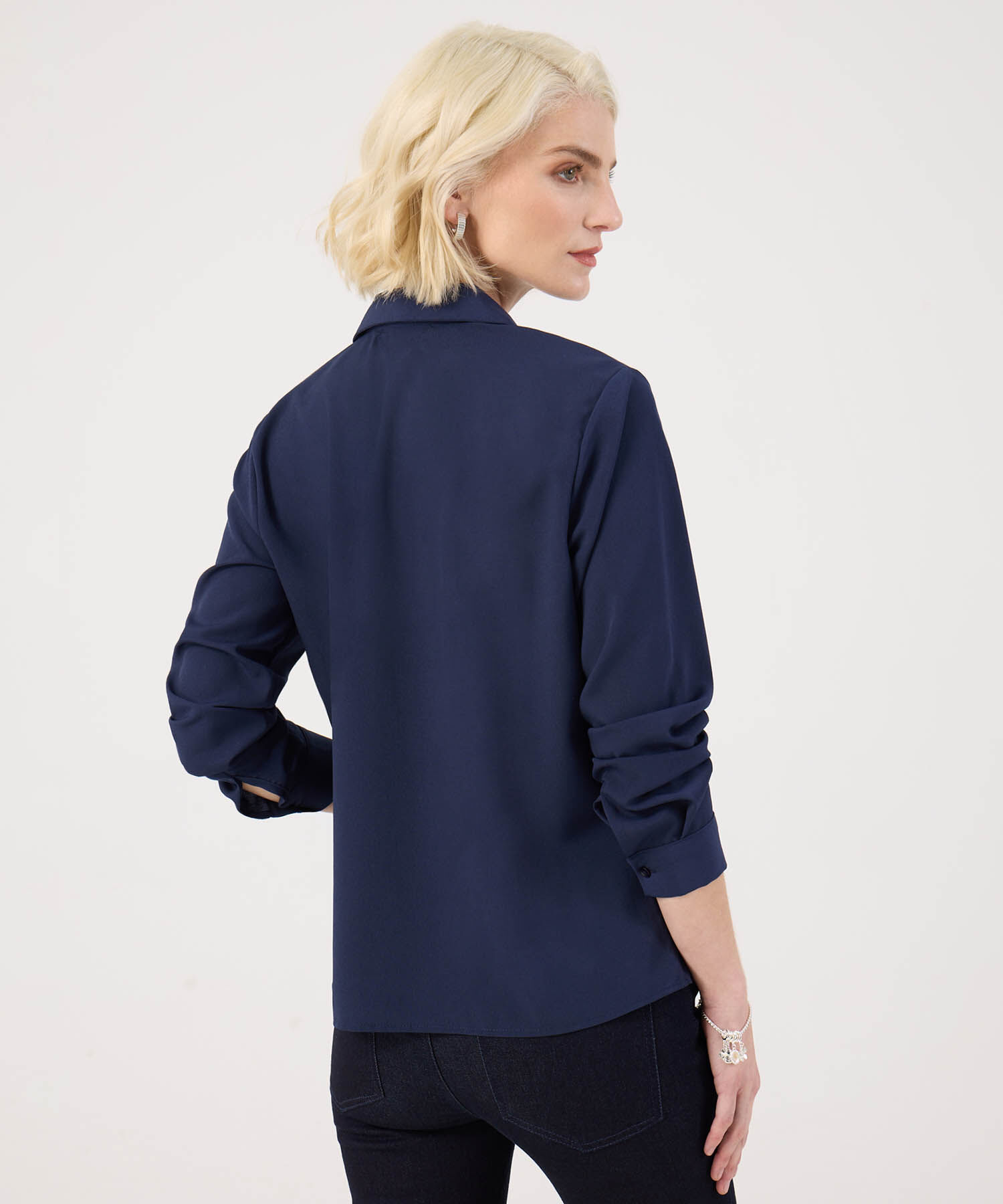 Camisa Unicolor Con Cierre Interno