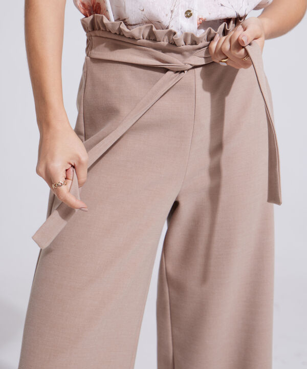 Pantalón Moda Bota Amplia Unicolor