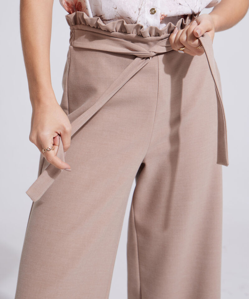 Pantalón Moda Bota Amplia Unicolor