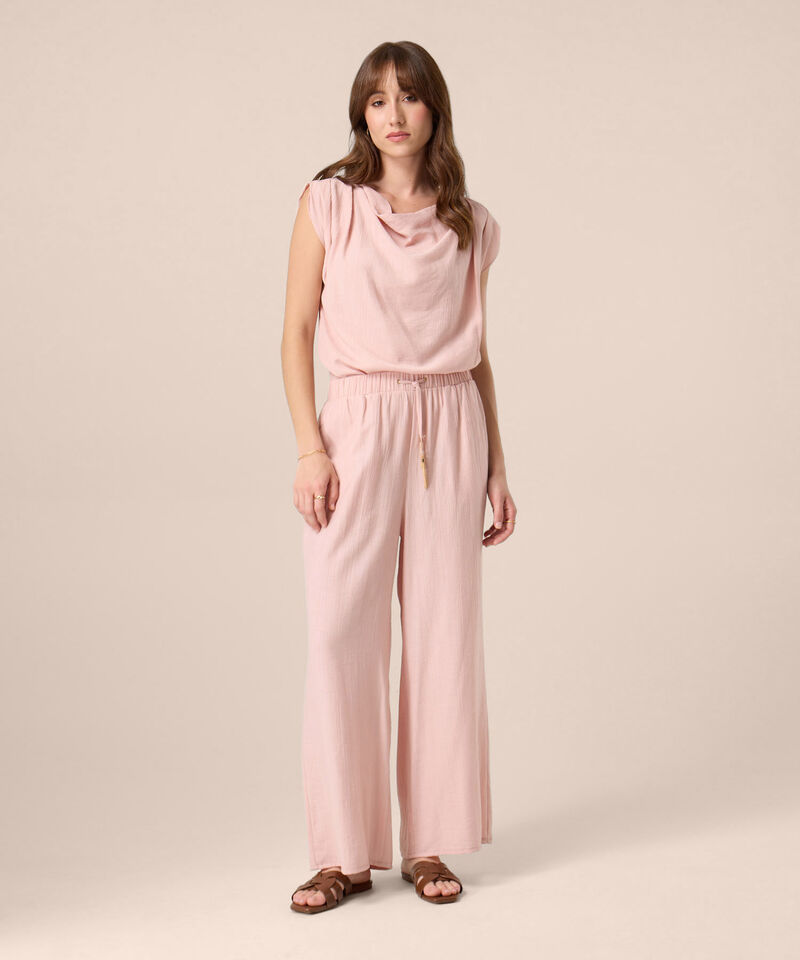 Pantal&oacute;n Fluido De Silueta Amplia Para Mujer