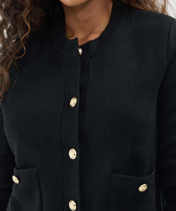 Saco Cardigan Con Botones Nauticos Para Mujer image number null