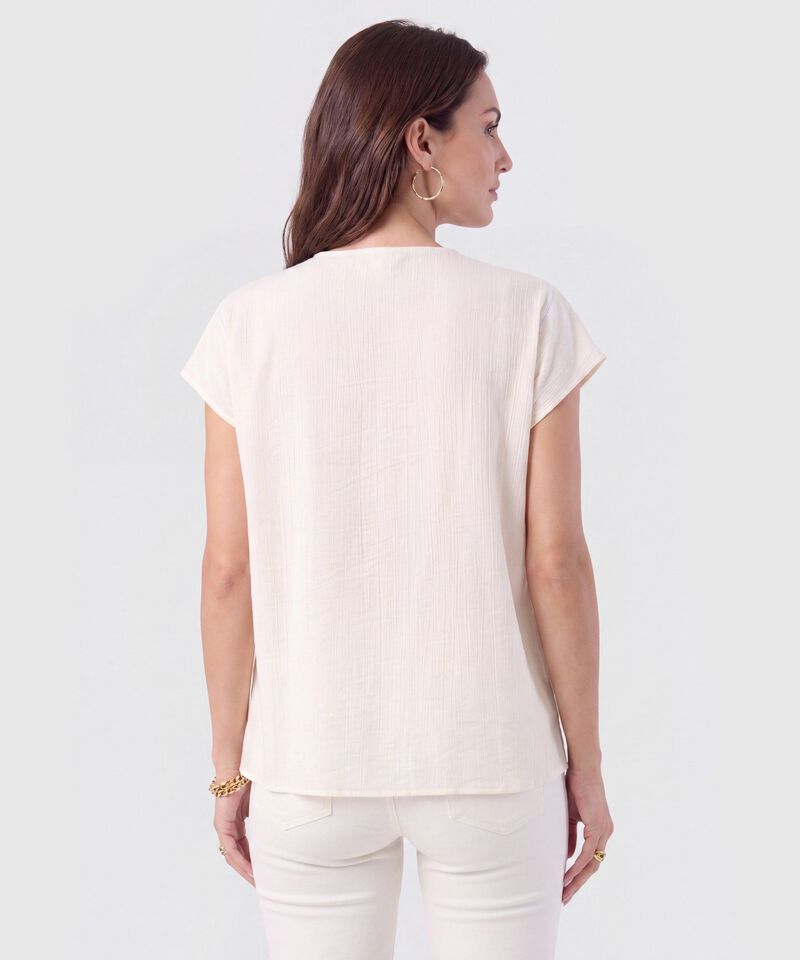 Blusa con Alforzas Frontales para Mujer