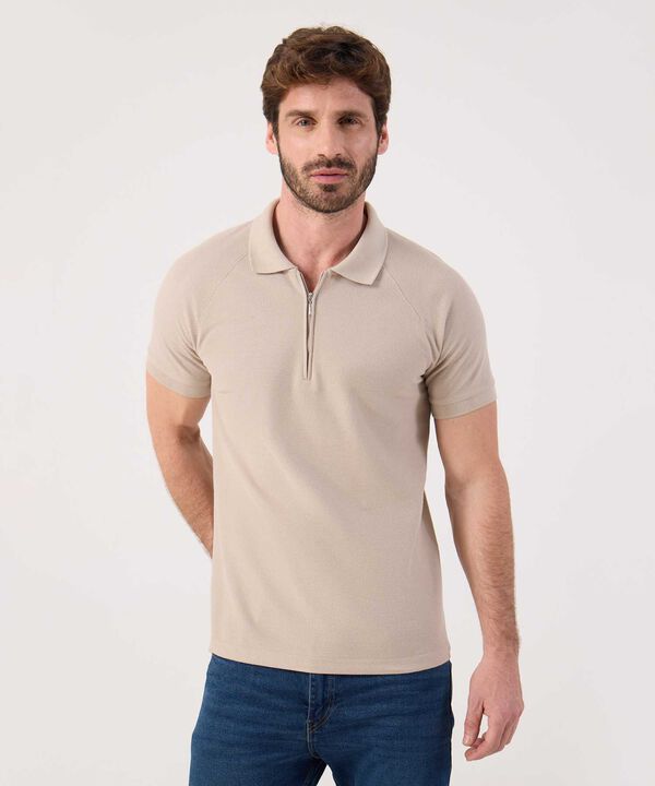 Polo Unicolor Con Cremallera  image number null