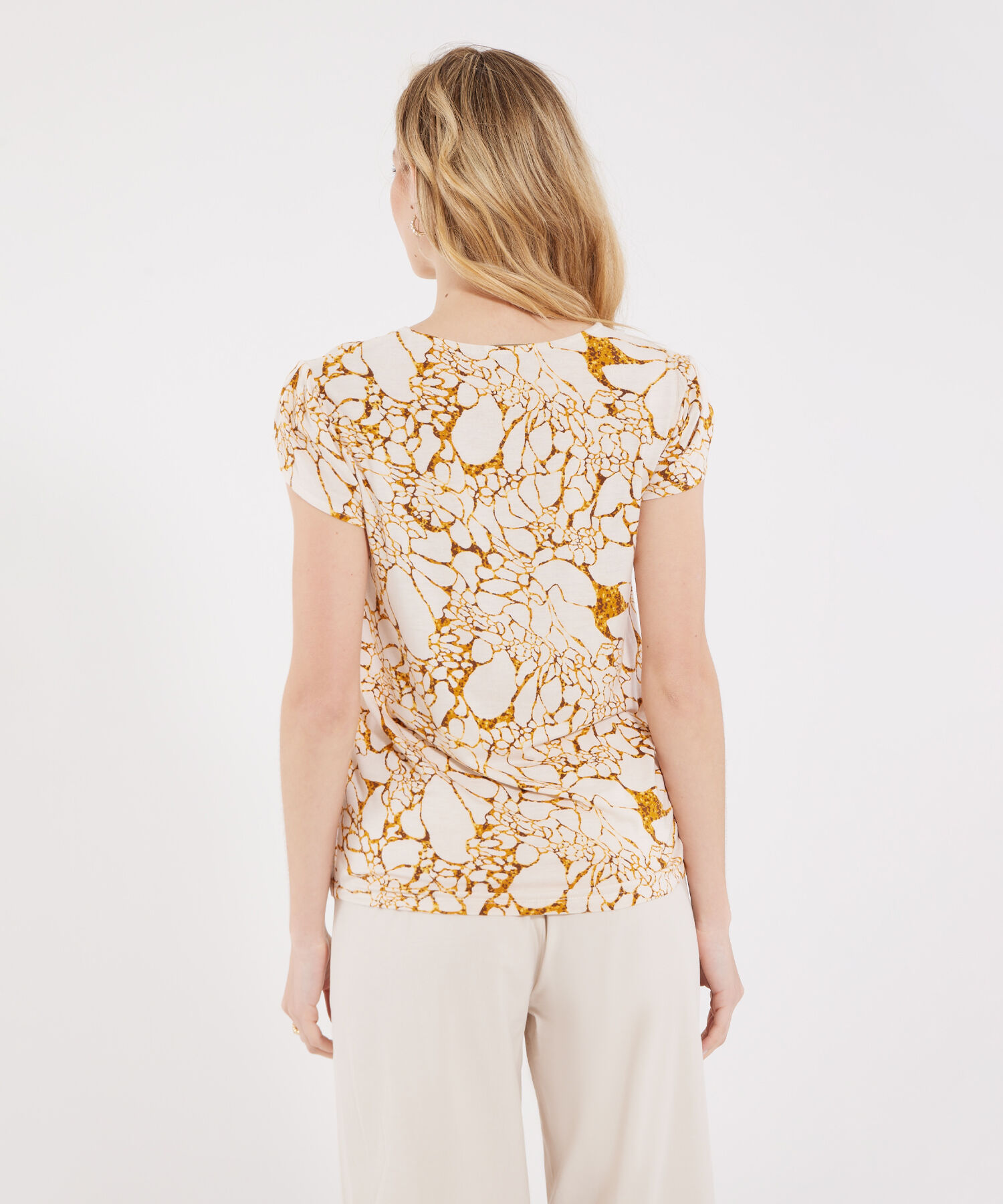 Camiseta Cuello Redondo Estampada