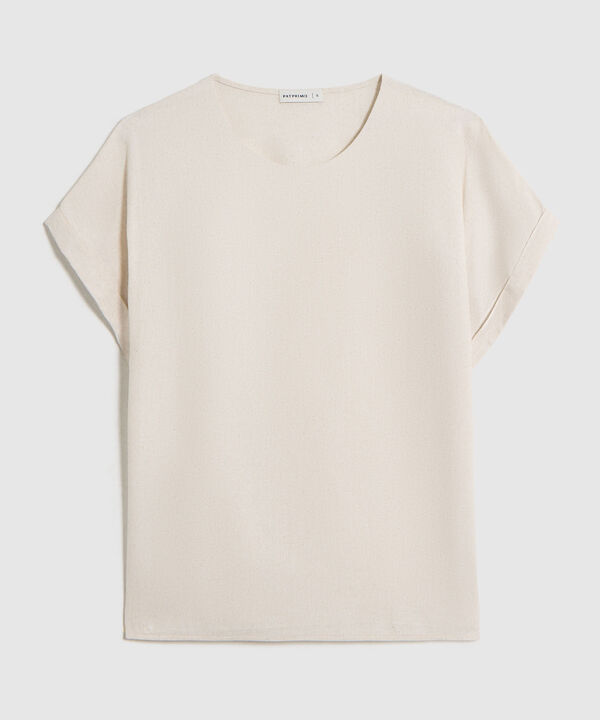 Blusa de Manga Corta Minimalista para Mujer image number null