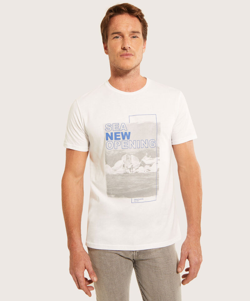 Camiseta Cuello Redondo  Con Estampado