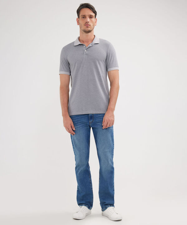 Polo Estampada Cuello Tejido Regular Fit image number null
