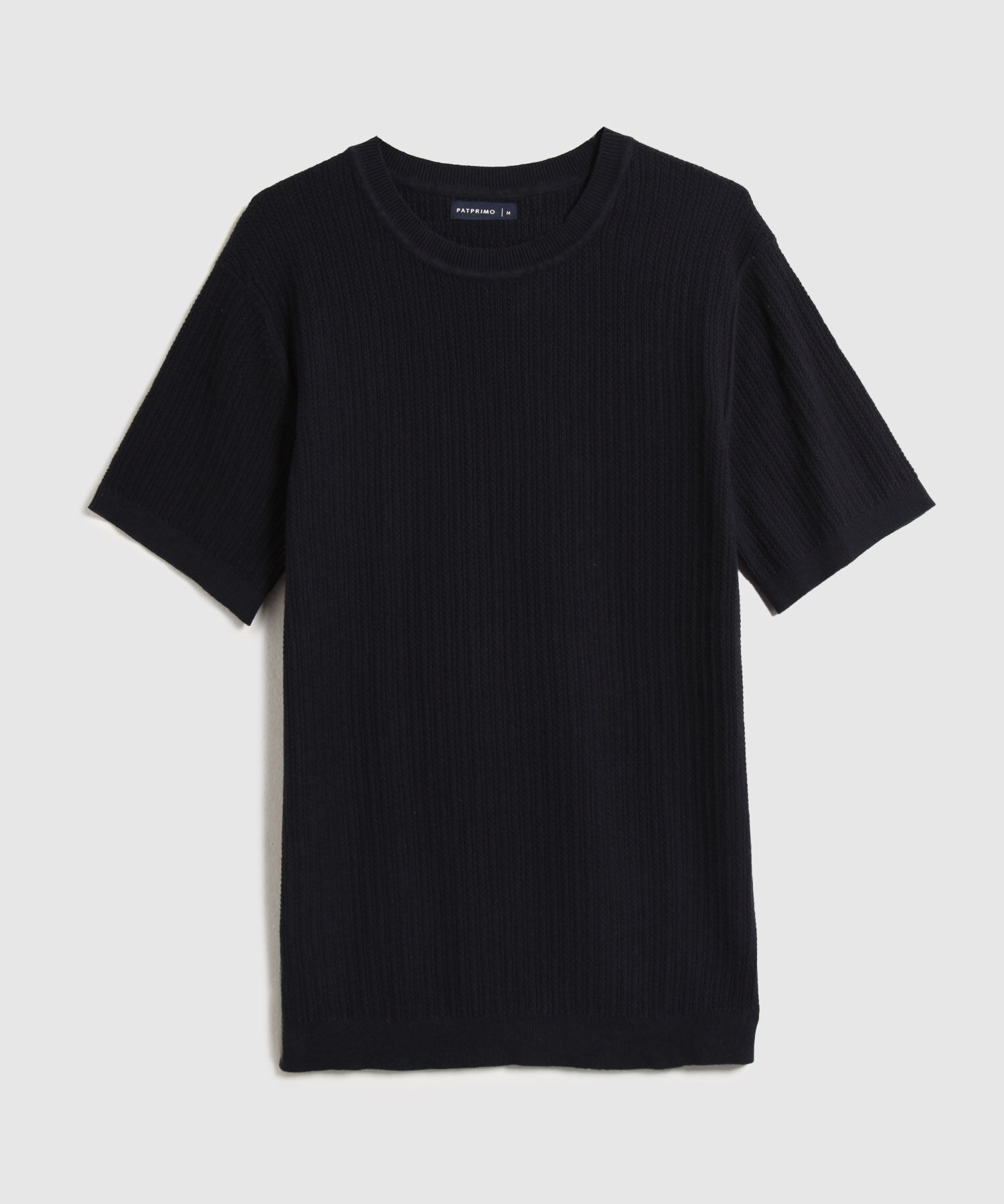 Camiseta Texturizada Cuello Redondo 