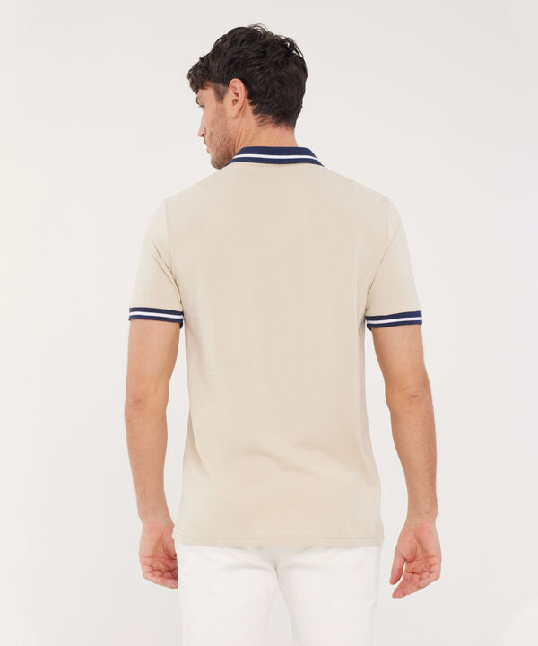 Polo Cuello Y Puños Tejidos, Jersey Unicolor, Regular ­Fit Con Bolsillo, Magia En El Caribe Linea Moda