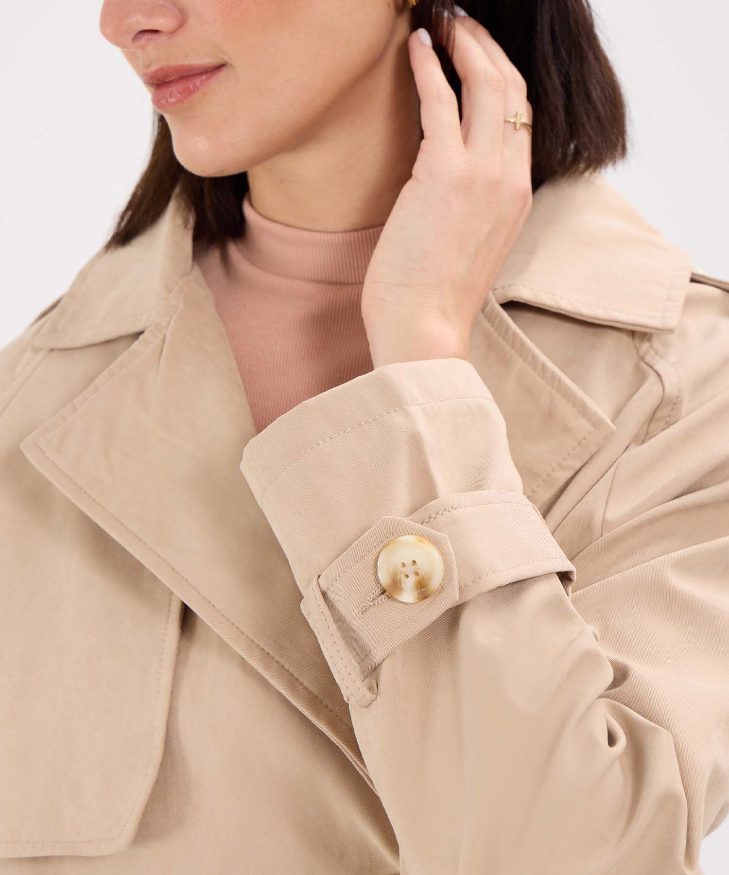 Chaqueta Trench Cruzada