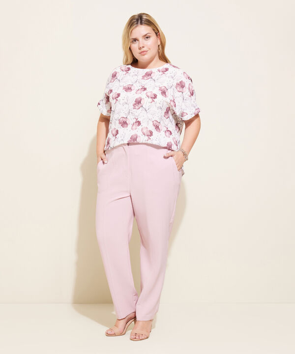 Pantalon Unicolor Con Bolsillos Laterales image number null