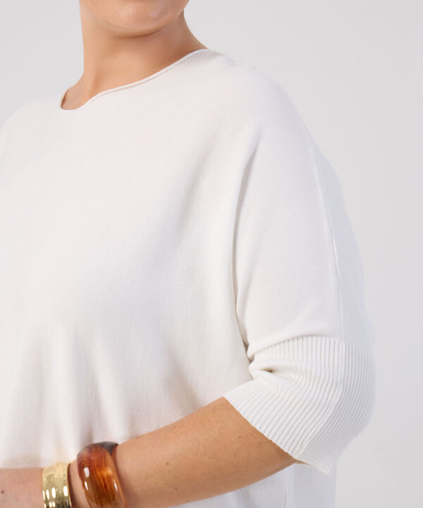 Saco Manga Media Acanalada Para Mujer Curvy