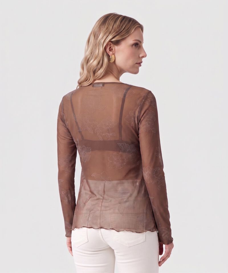 Camiseta de Mujer con Cuello Enrollado