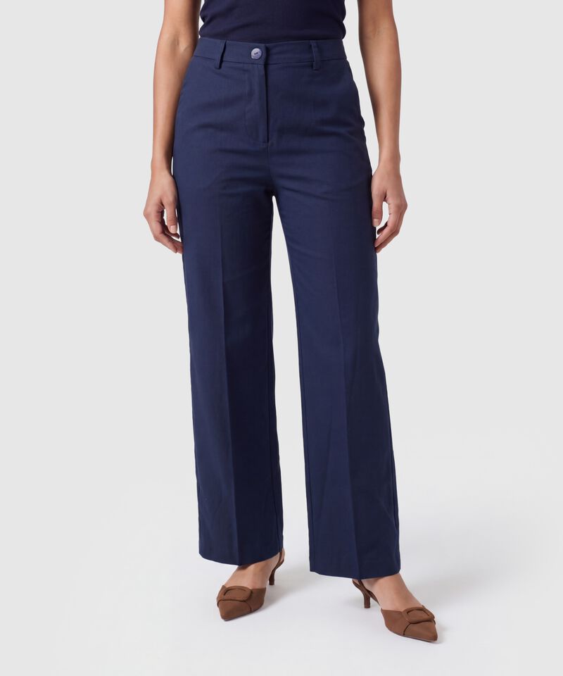 Pantal&oacute;n Bota Ancha Tiro Alto Para Mujer