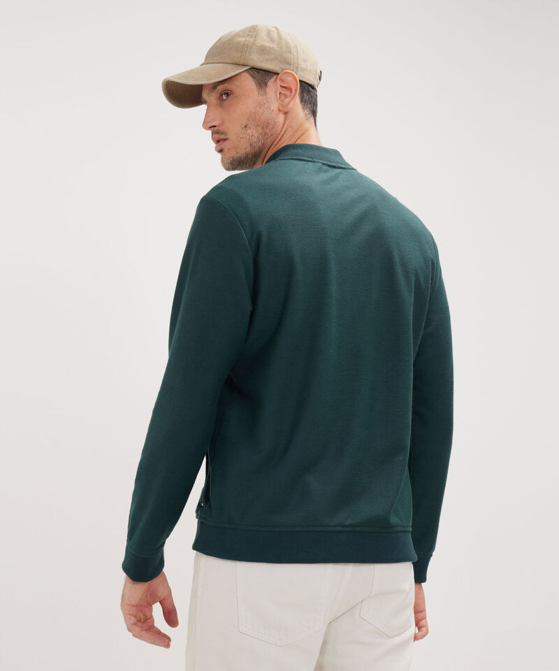 Buzo Bomber Tela Con Textura