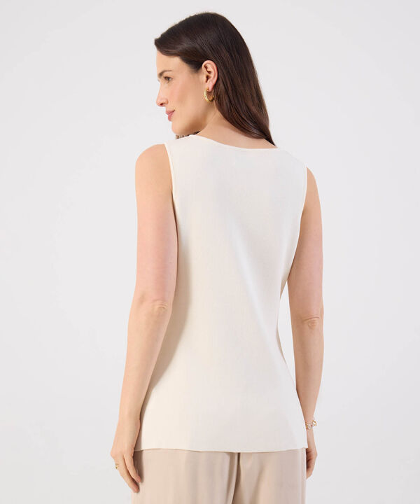 Chaleco Mujer Tejido Sin Mangas Botones Dorados