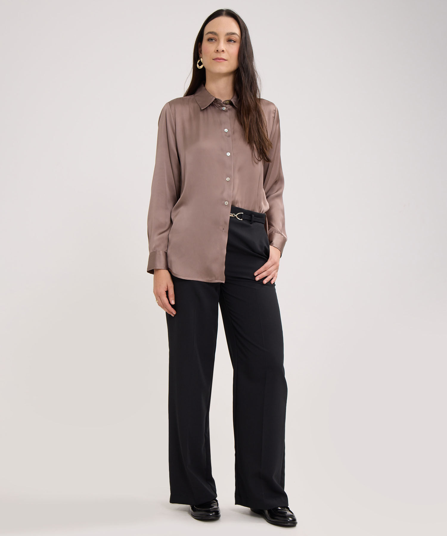 Pantalón Bota Recta Unicolor