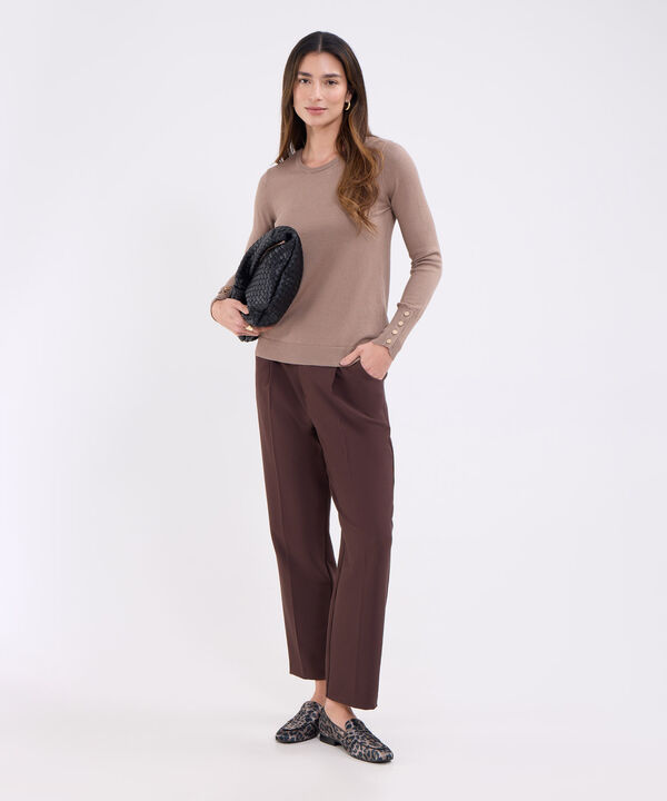 Saco unicolor  con botones en puño para mujer image number null