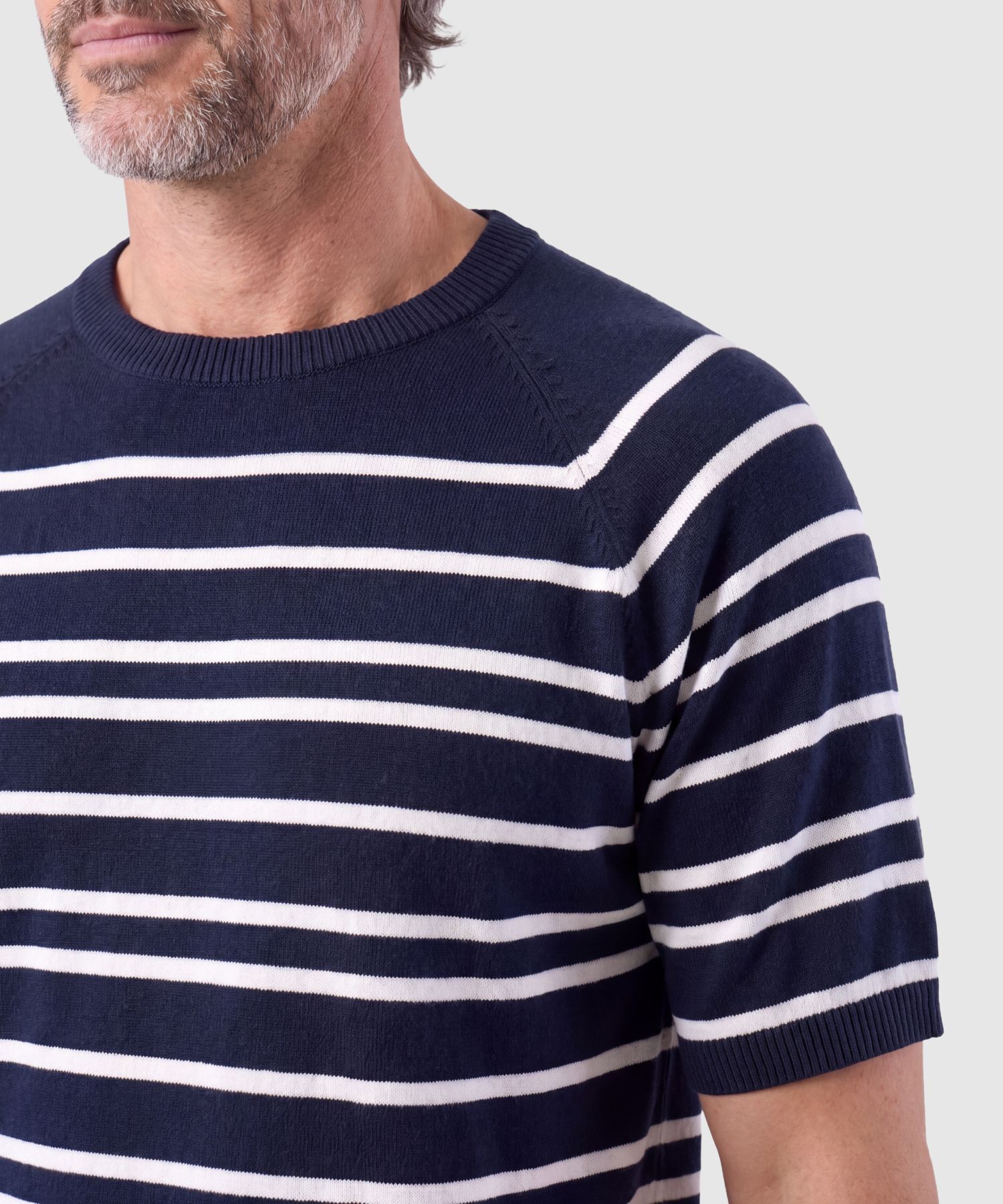 Camiseta Tejida Manga Corta Para Hombre