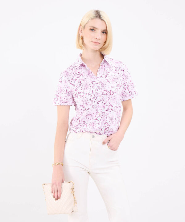 Camisa Estampada Con Botonadura