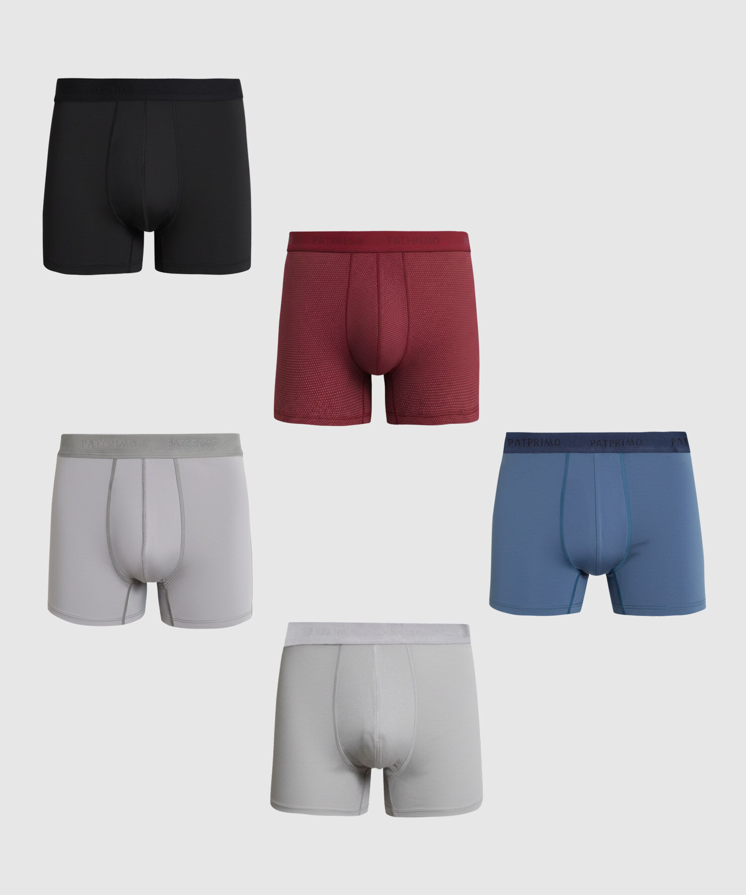 Pack x5 B&oacute;xer Ajustado con El&aacute;stico para Hombre