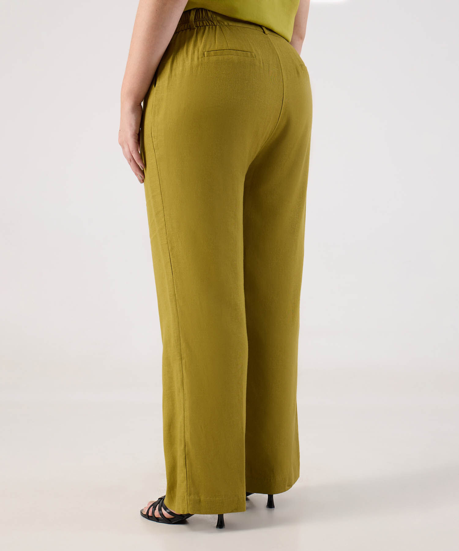 Pantalon unicolor para mujer Curvy