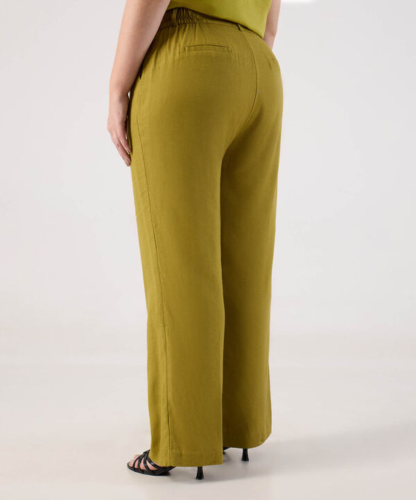 Pantalon unicolor para mujer Curvy