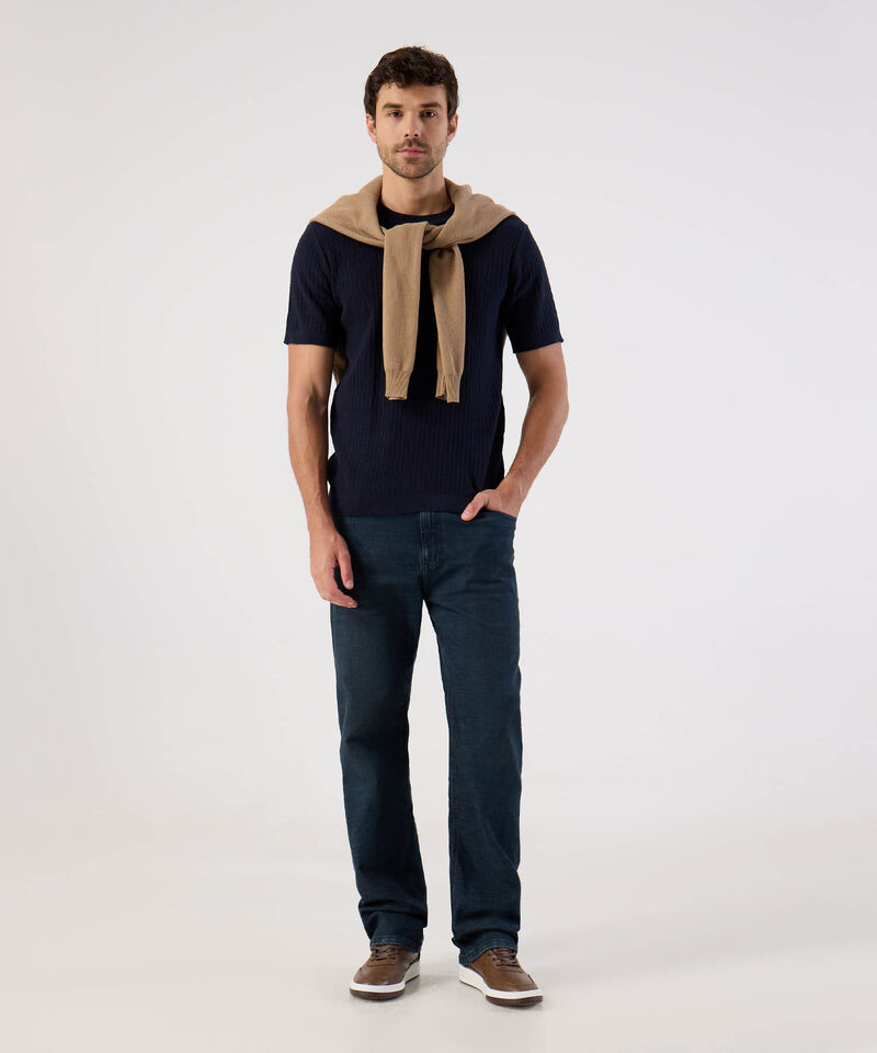 Camiseta Texturizada Cuello Redondo 