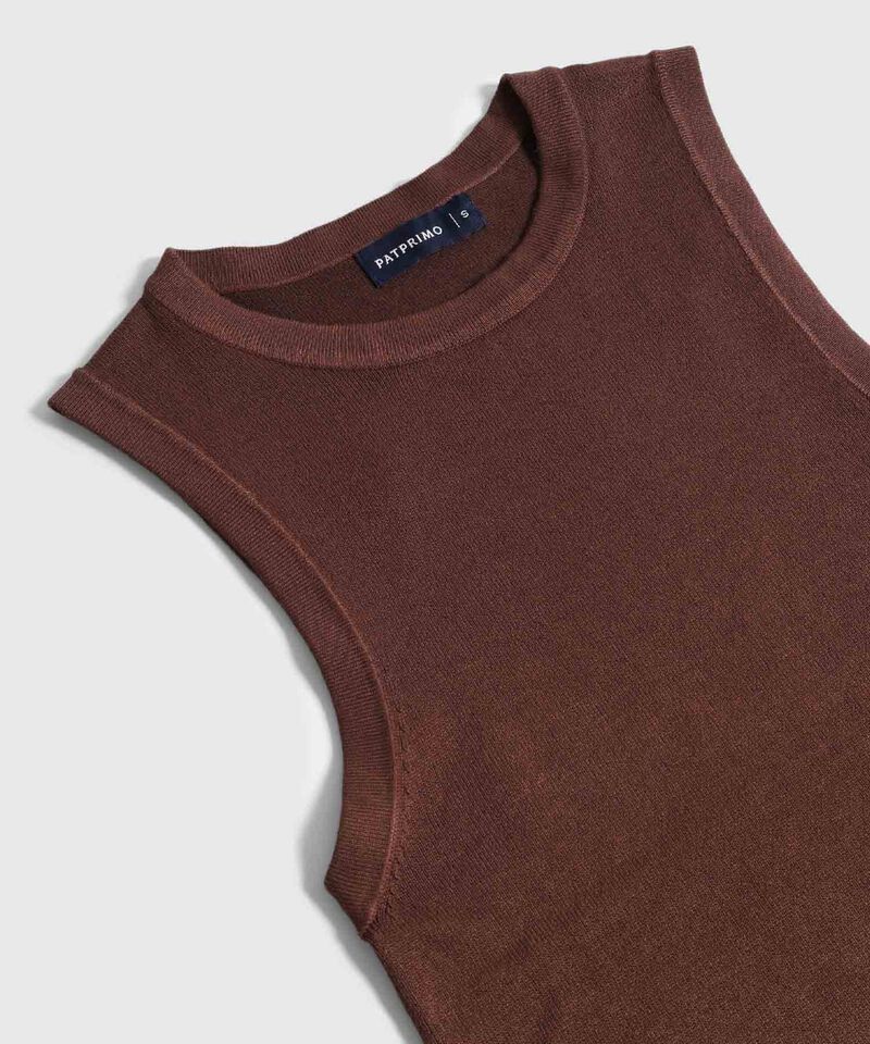 Camiseta de Punto Sin Mangas para Mujer