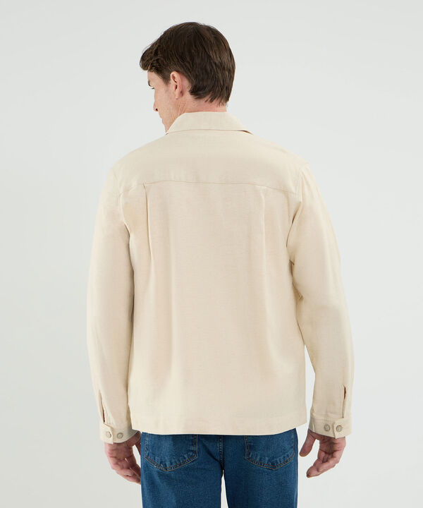 Chaqueta Bomber Lino Para Hombre