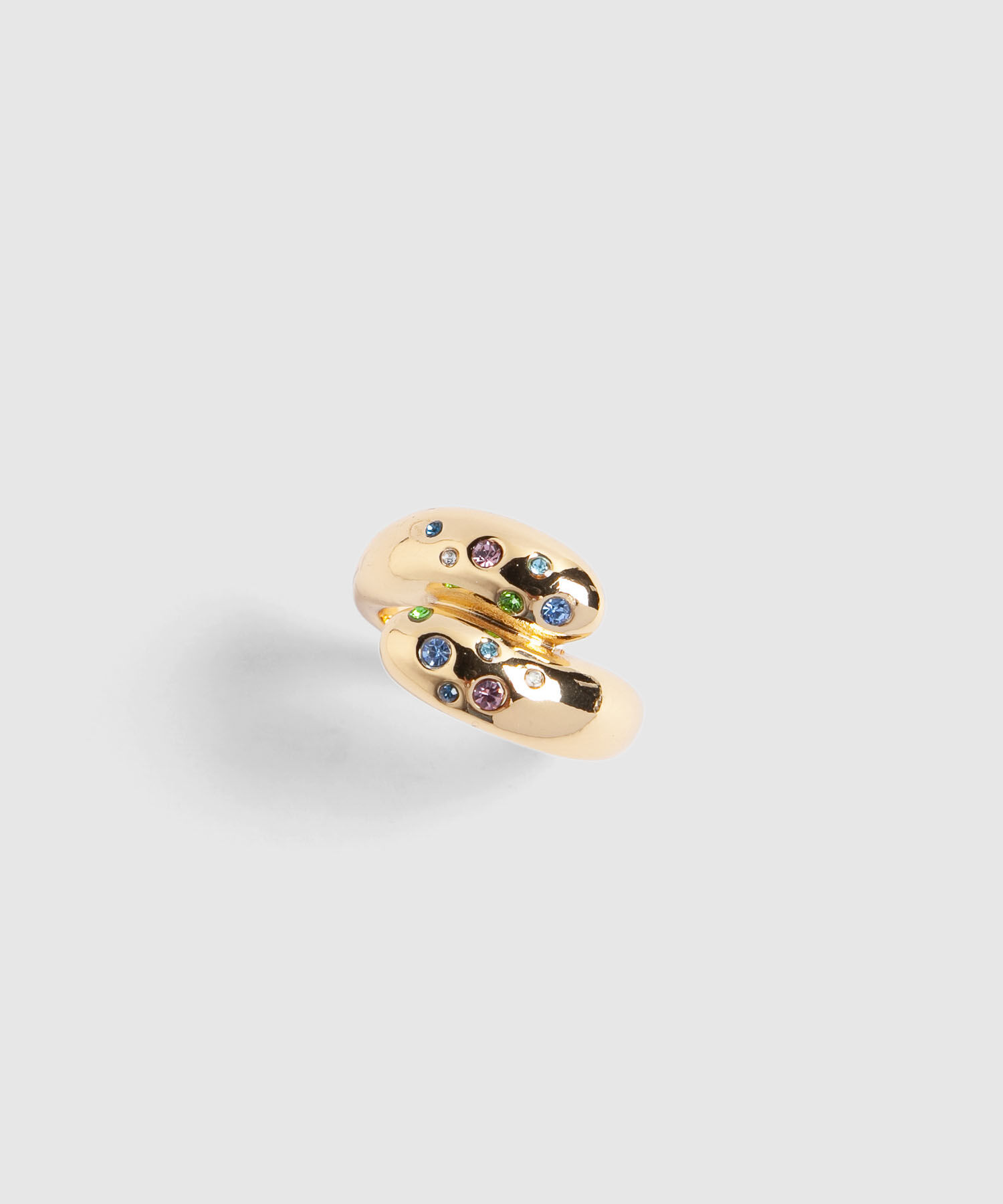 Anillo Dorado con Brillos