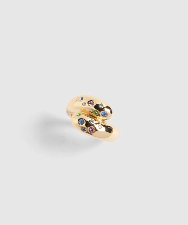 Anillo Dorado con Brillos