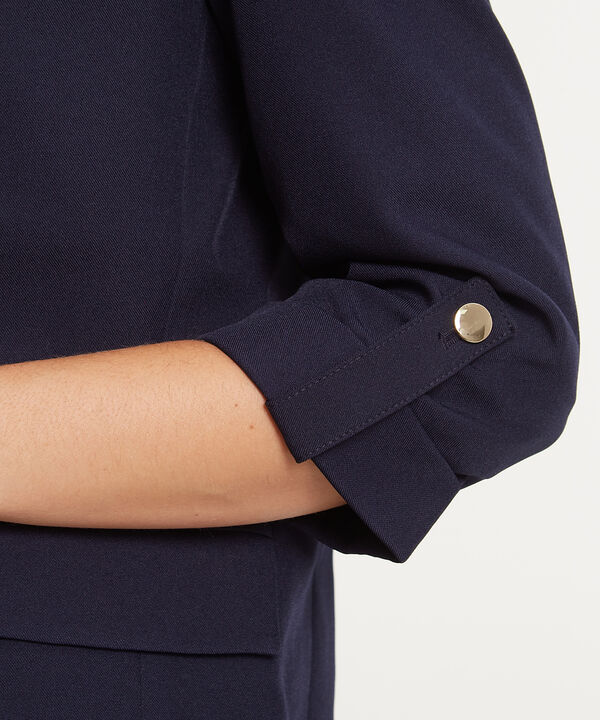 Blazer Unicolor Con Charretera