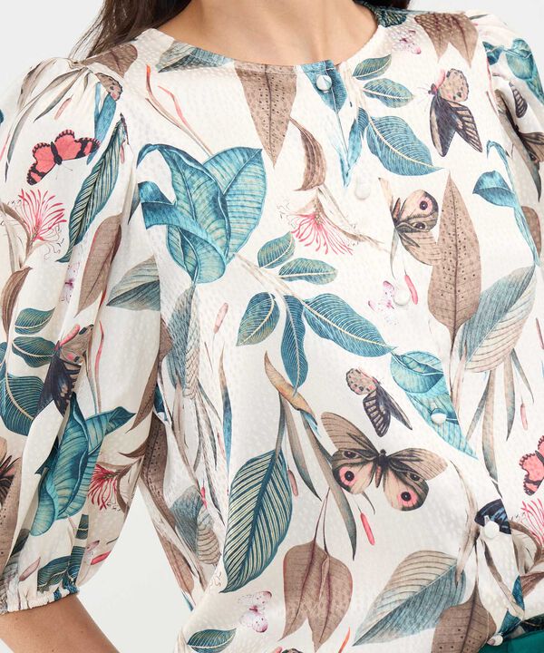 Blusa Estampada Manga ¾  image number null