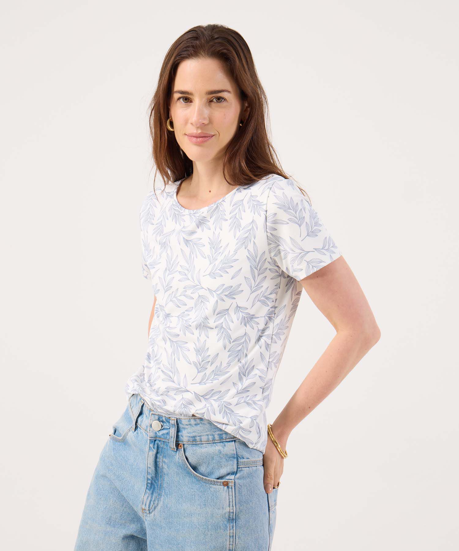Camiseta manga corta estampada