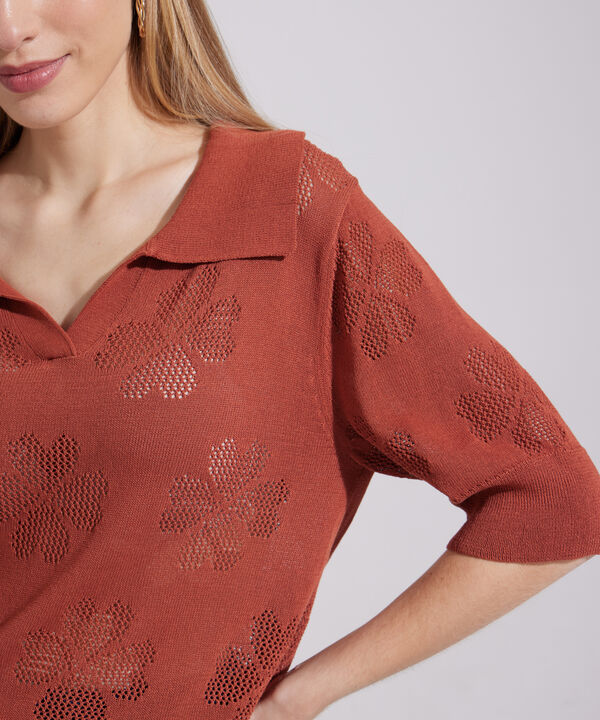 Polo Manga Corta Con Jacquard image number null