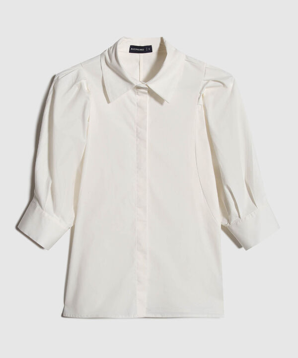 Camisa Unicolor Manga Corta Bombacha Al Codo