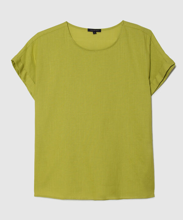 Blusa Manga Corta Corrida Unicolor
