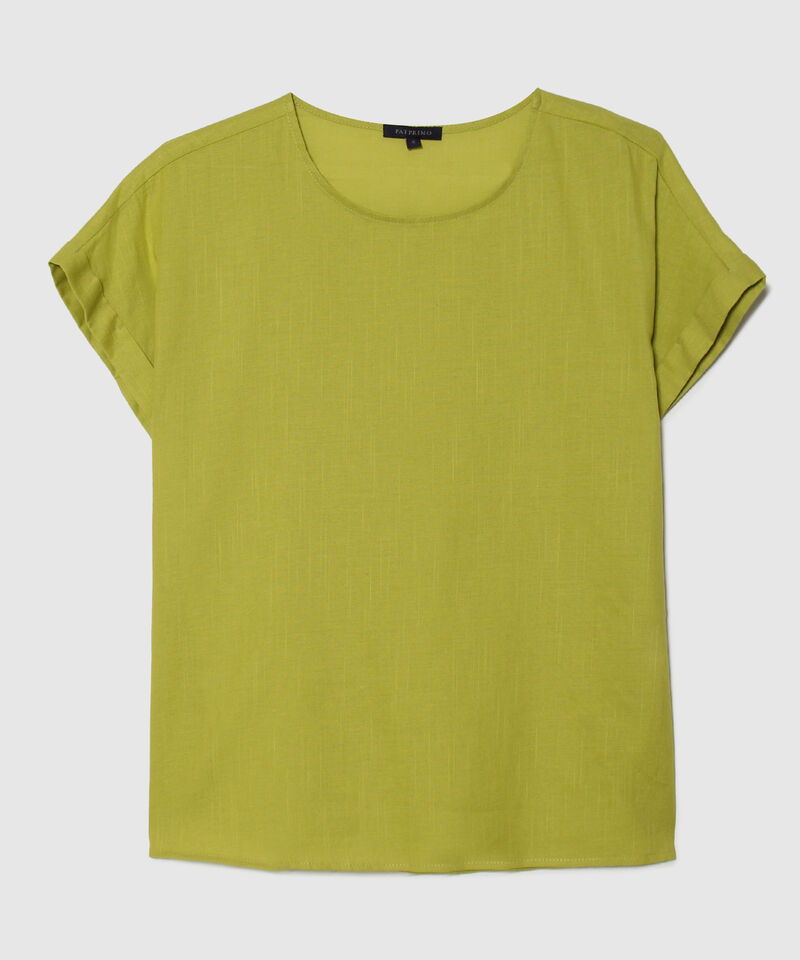 Blusa Manga Corta Corrida Unicolor
