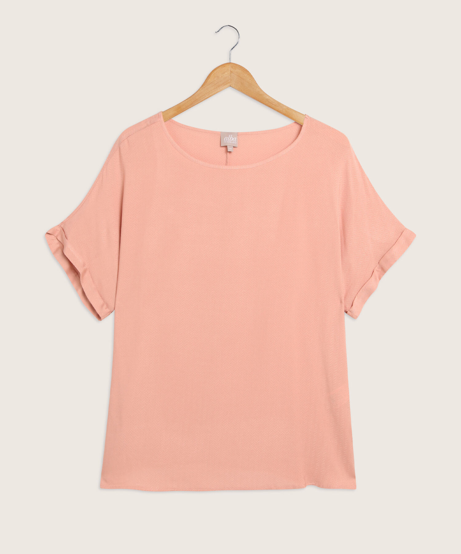 Blusa Unicolor Manga Corta Corrida Con Guardapolvo
