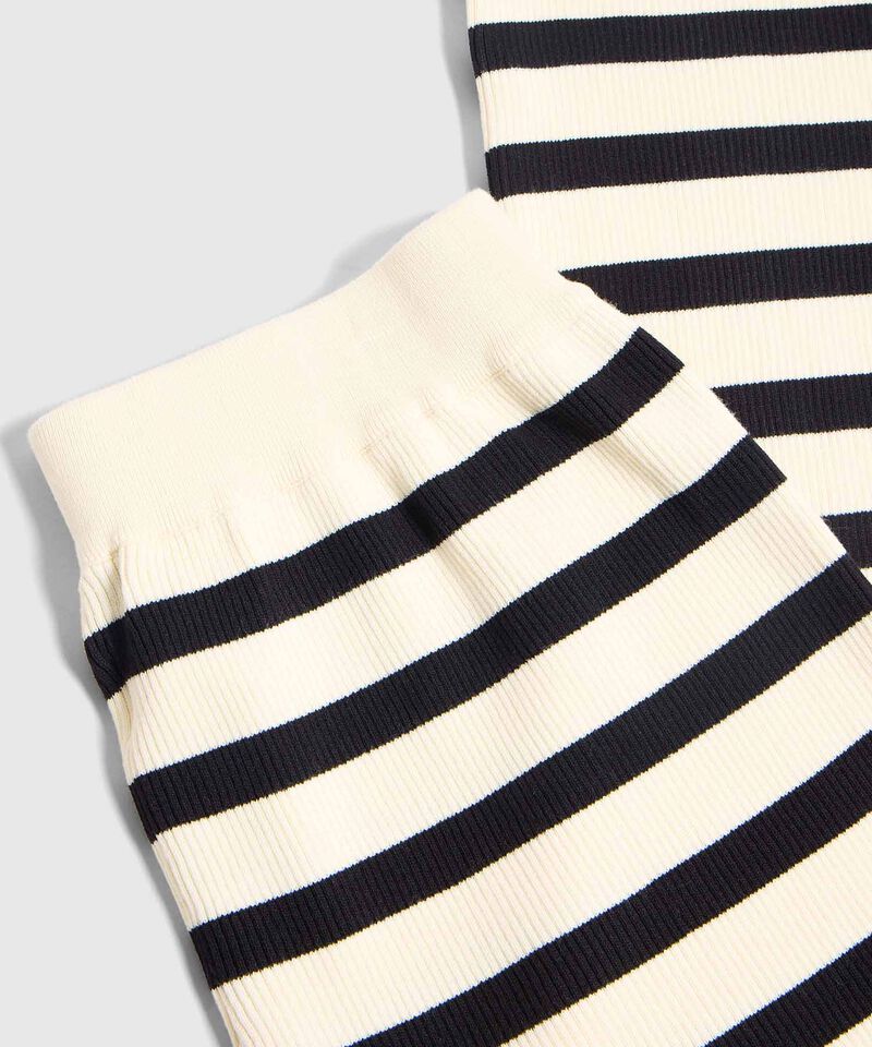 Pantal&oacute;n en Tejido de Punto Rayado para Mujer